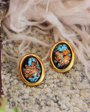 Turquoise Night Earrings