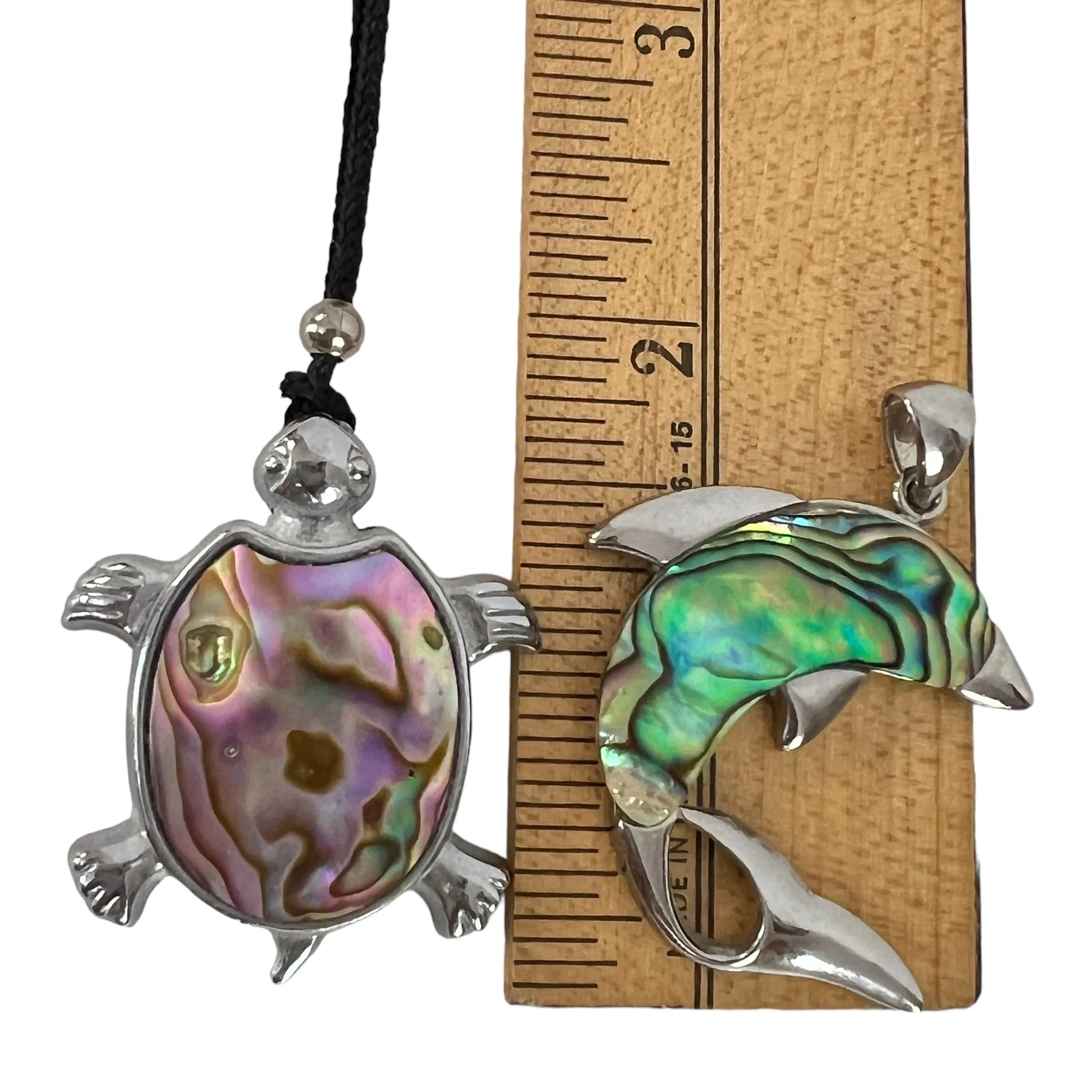 Turtle Dolphin Abalone Pendants