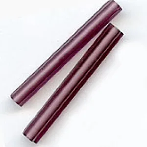 Vintage amethyst matte long pentagon bead. 40x5mm. Pkg of 6. b11-pp-0887(e)