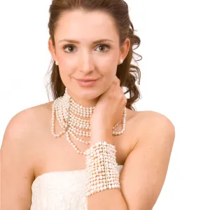 White Freshwater Pearl Cuff Bracelet