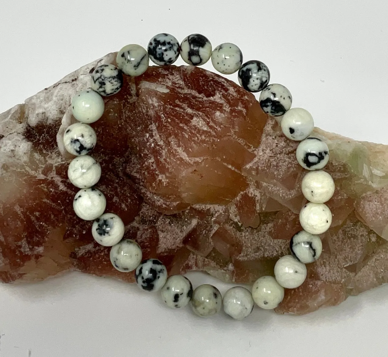 White Turquoise Jasper 8MM 3-Piece Round Bracelets Set