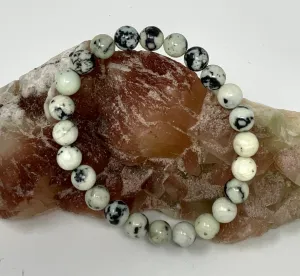 White Turquoise Jasper 8MM 3-Piece Round Bracelets Set