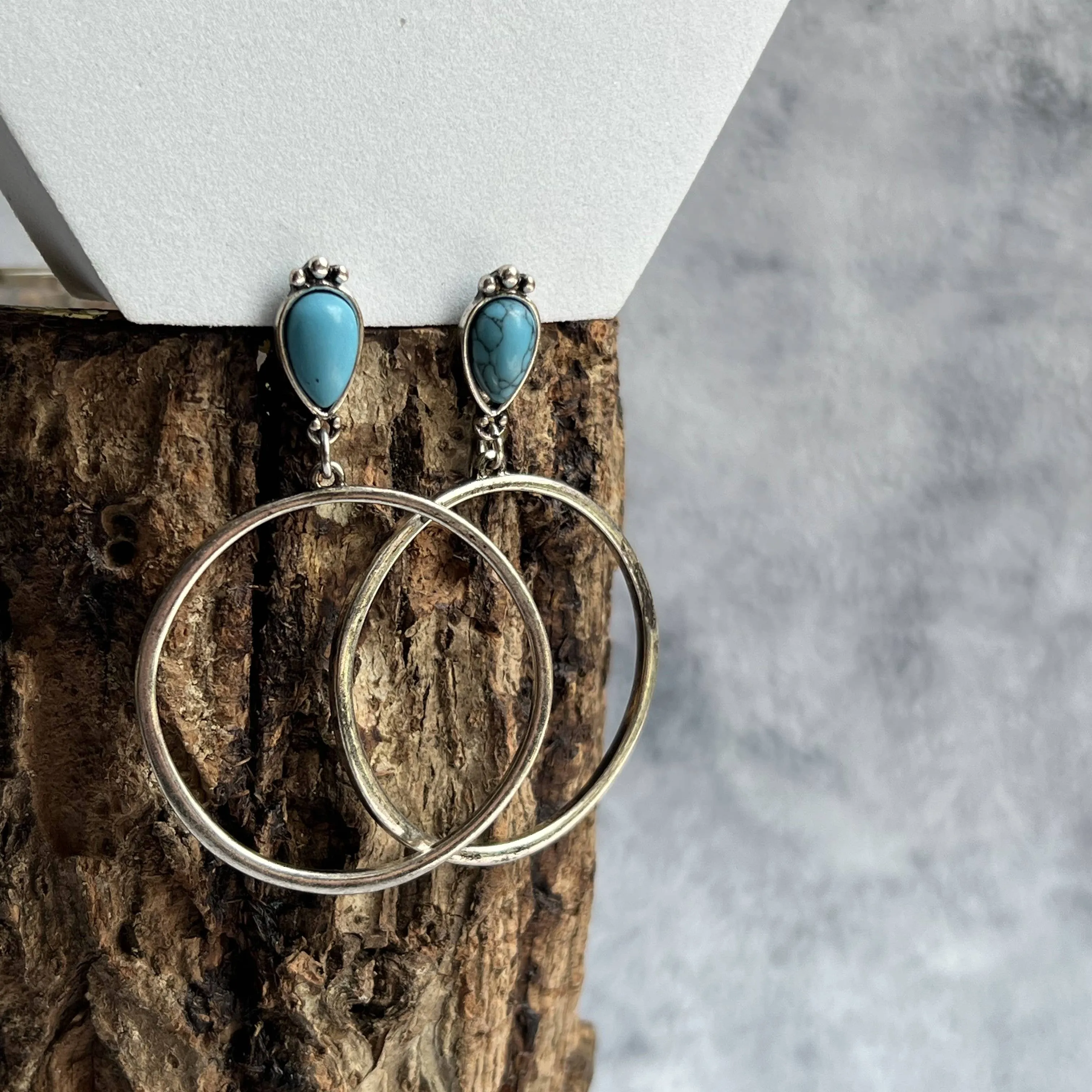 Wild Spirit Silver Hoop Earring