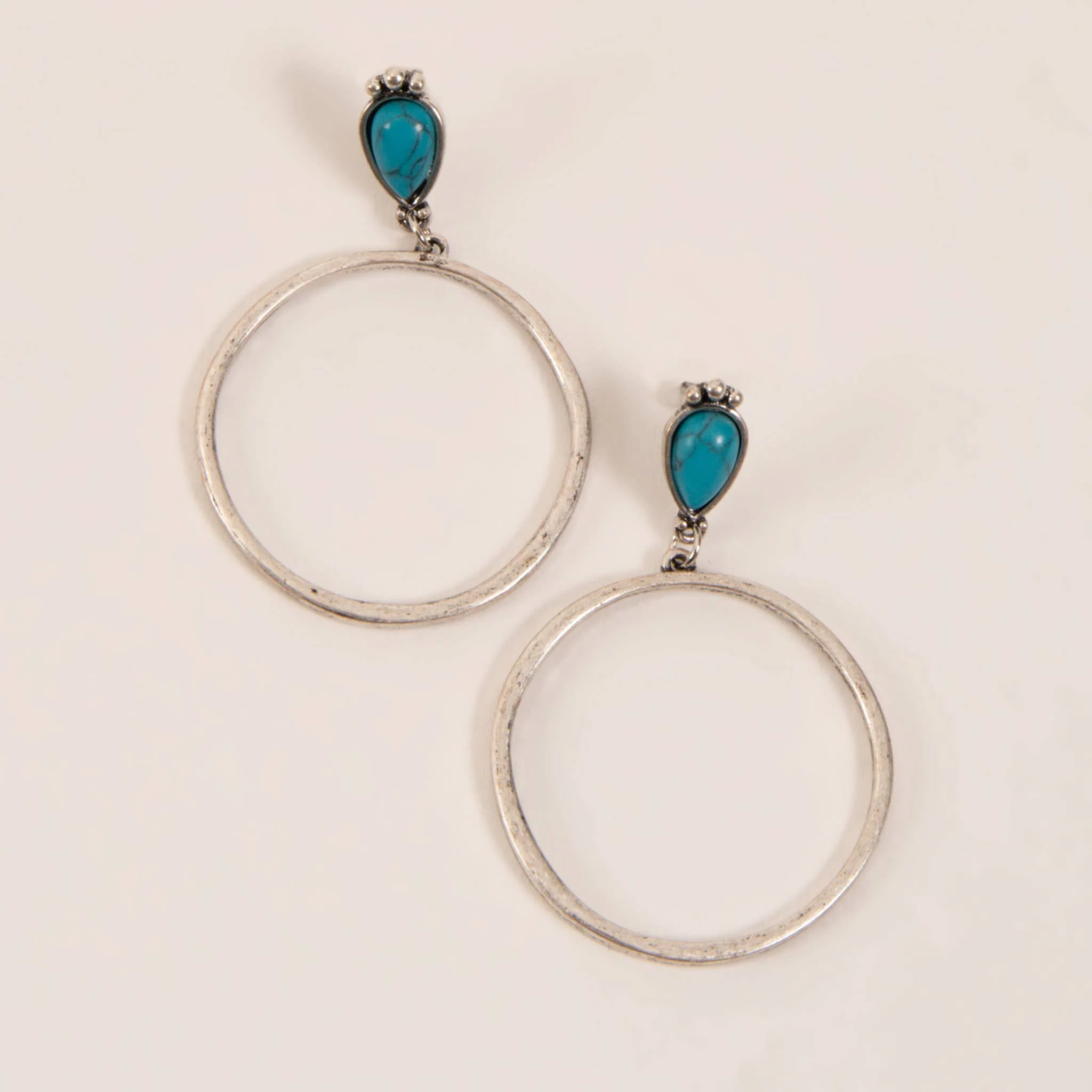Wild Spirit Silver Hoop Earring