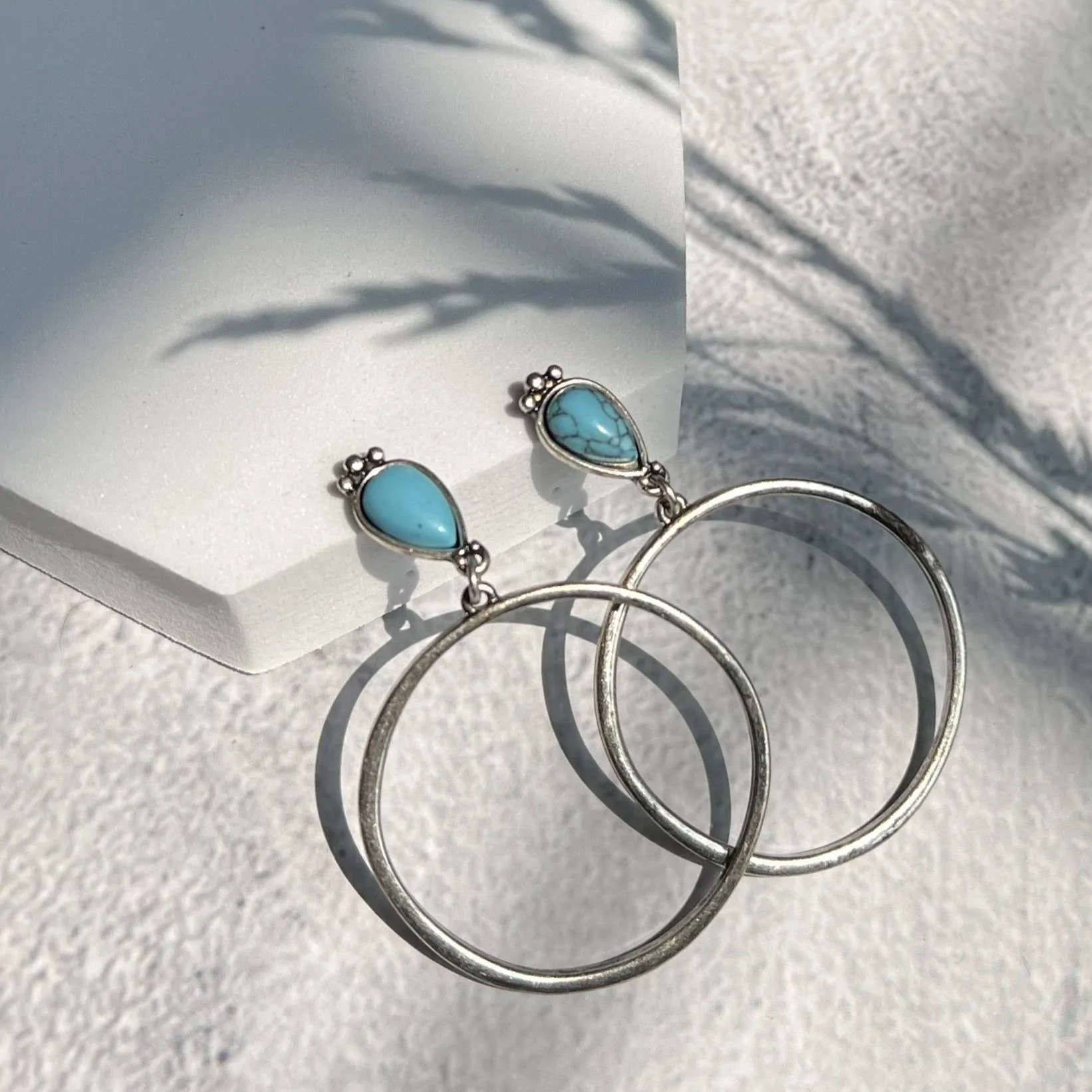 Wild Spirit Silver Hoop Earring