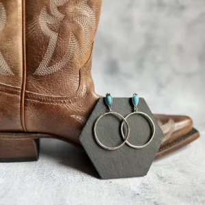 Wild Spirit Silver Hoop Earring