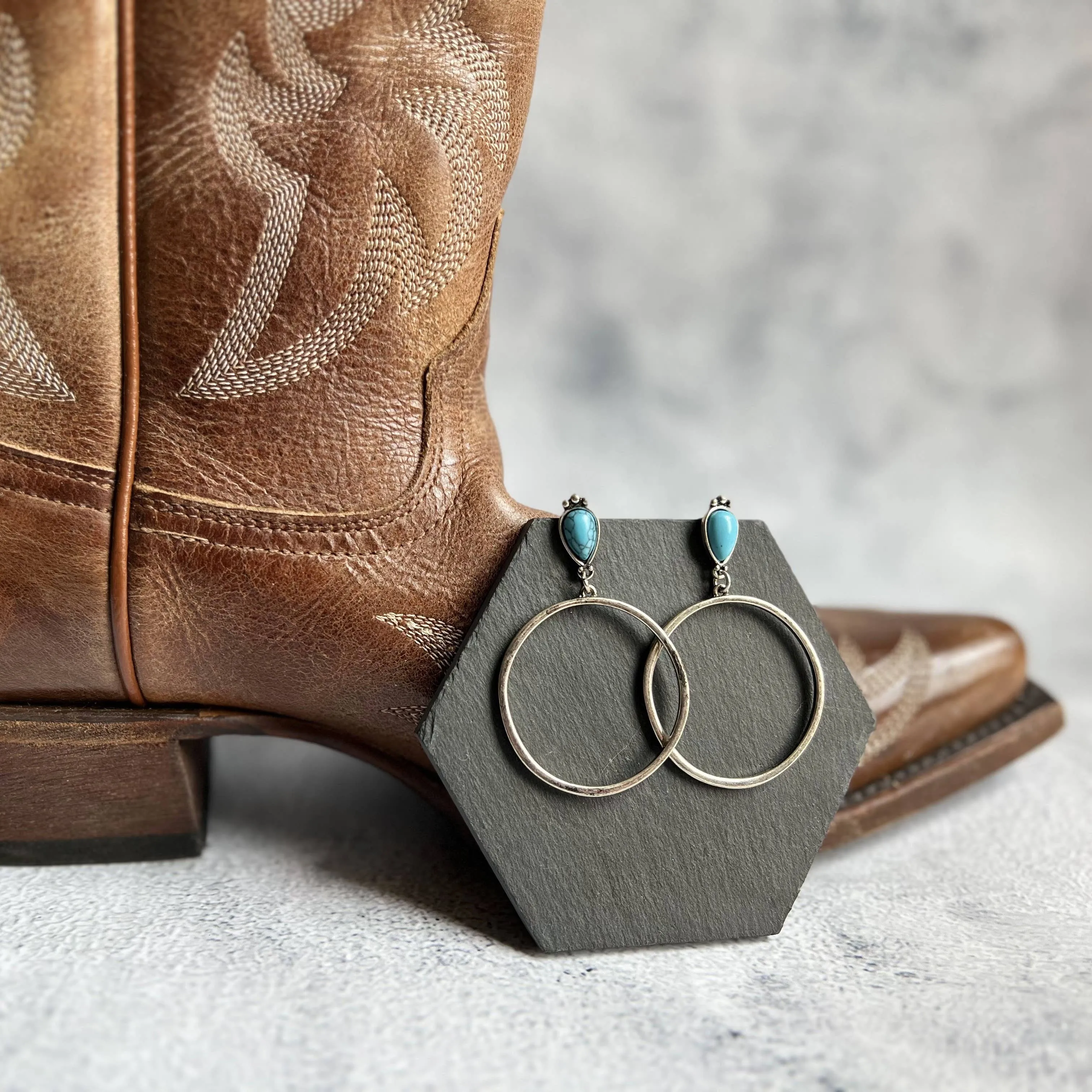 Wild Spirit Silver Hoop Earring