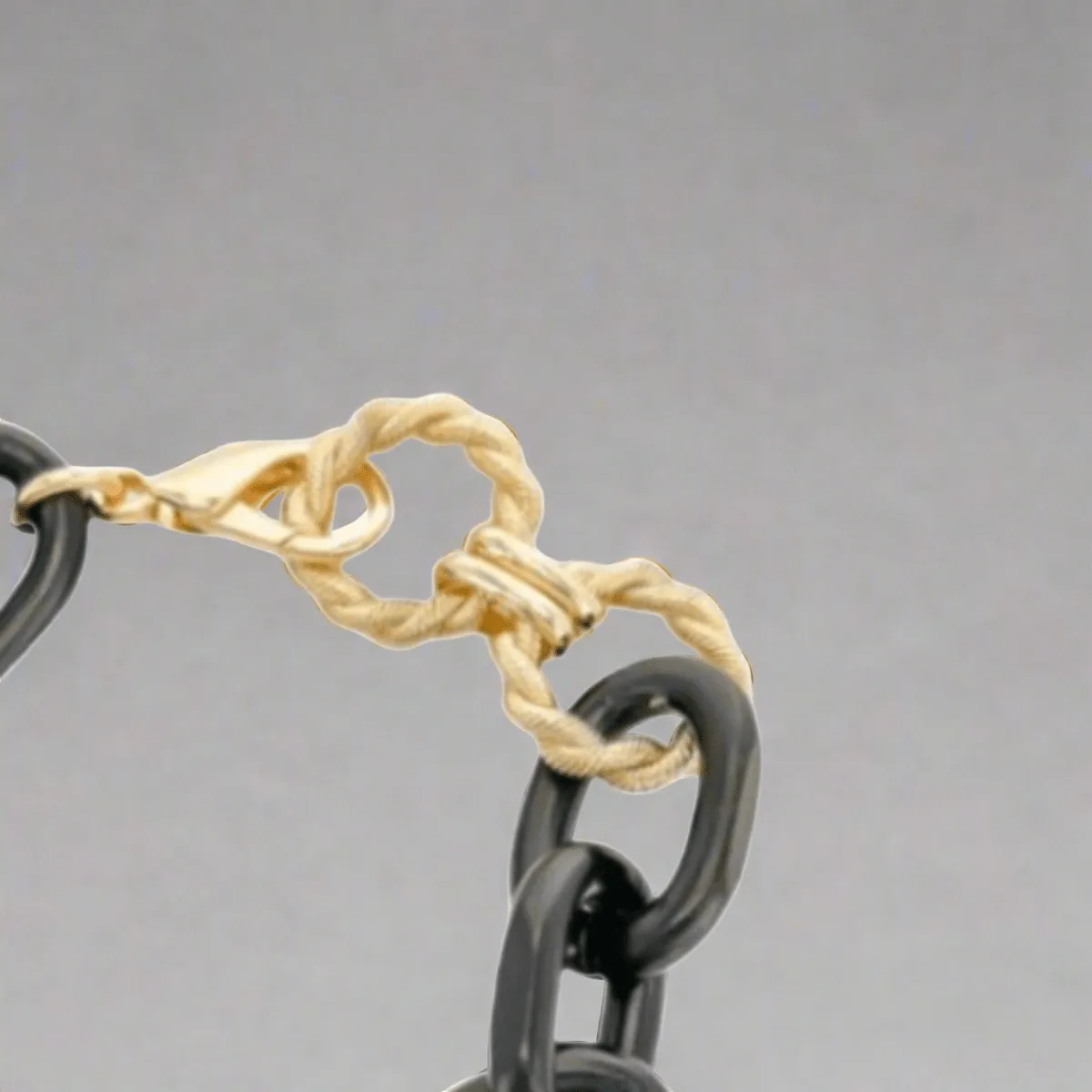 YGP and Black Enamel Large Link Bracelet